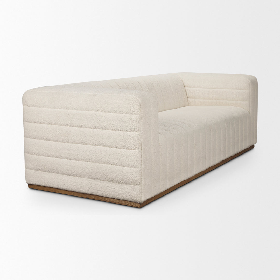 Ricciardo Cream Boucle 3-Seater Sofa Living Room Mercana