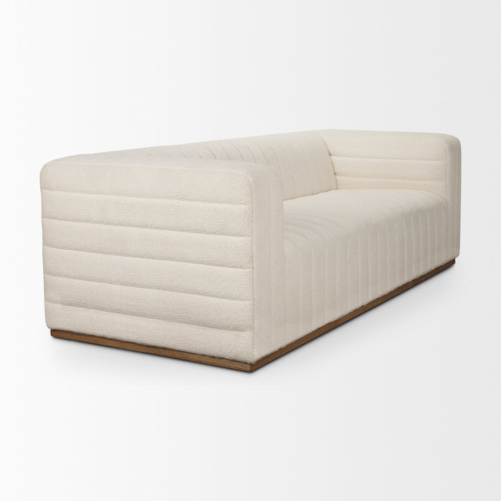 Ricciardo Cream Boucle 3-Seater Sofa Living Room Mercana