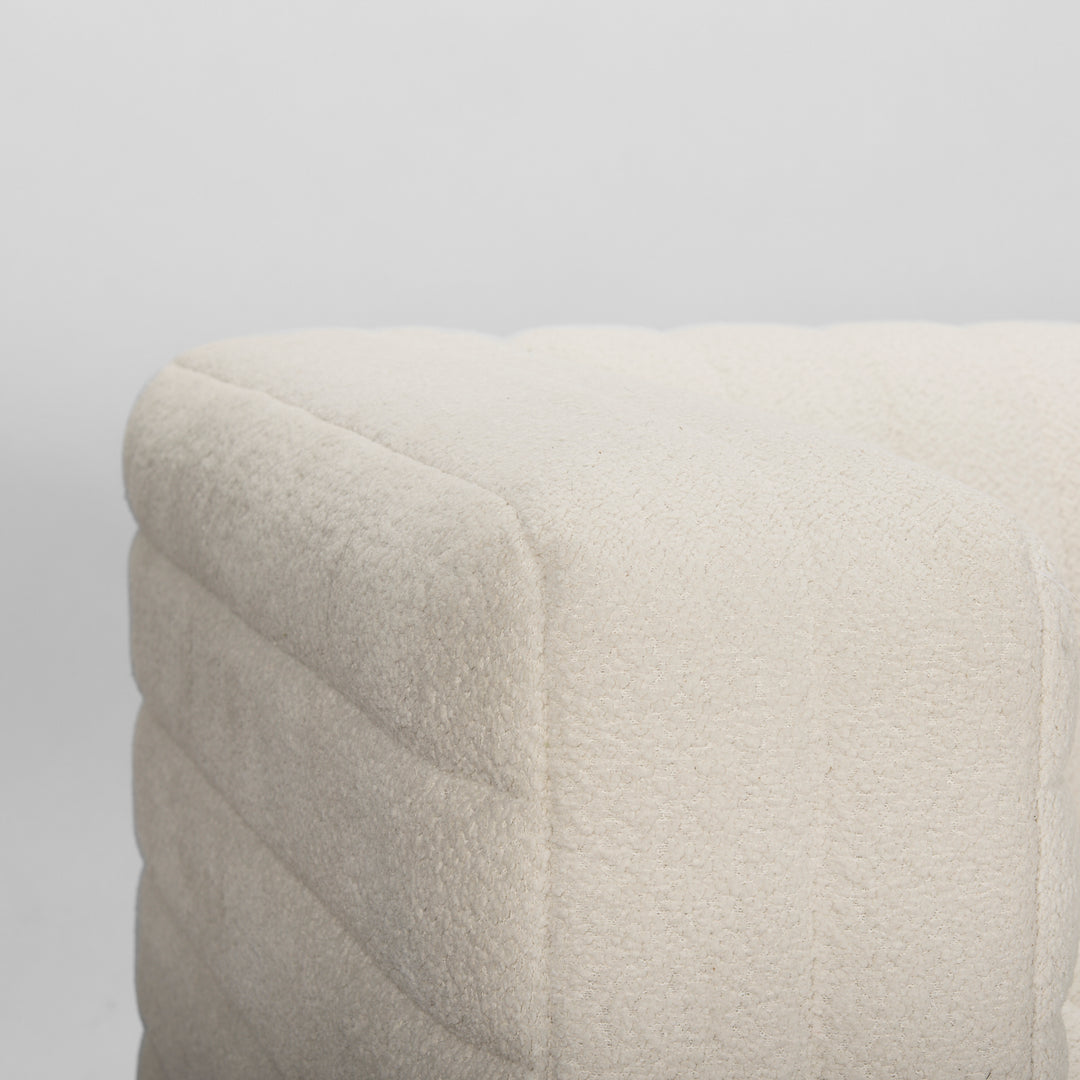 Ricciardo Cream Boucle 3-Seater Sofa Living Room Mercana