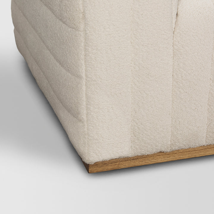 Ricciardo Cream Boucle 3-Seater Sofa Living Room Mercana