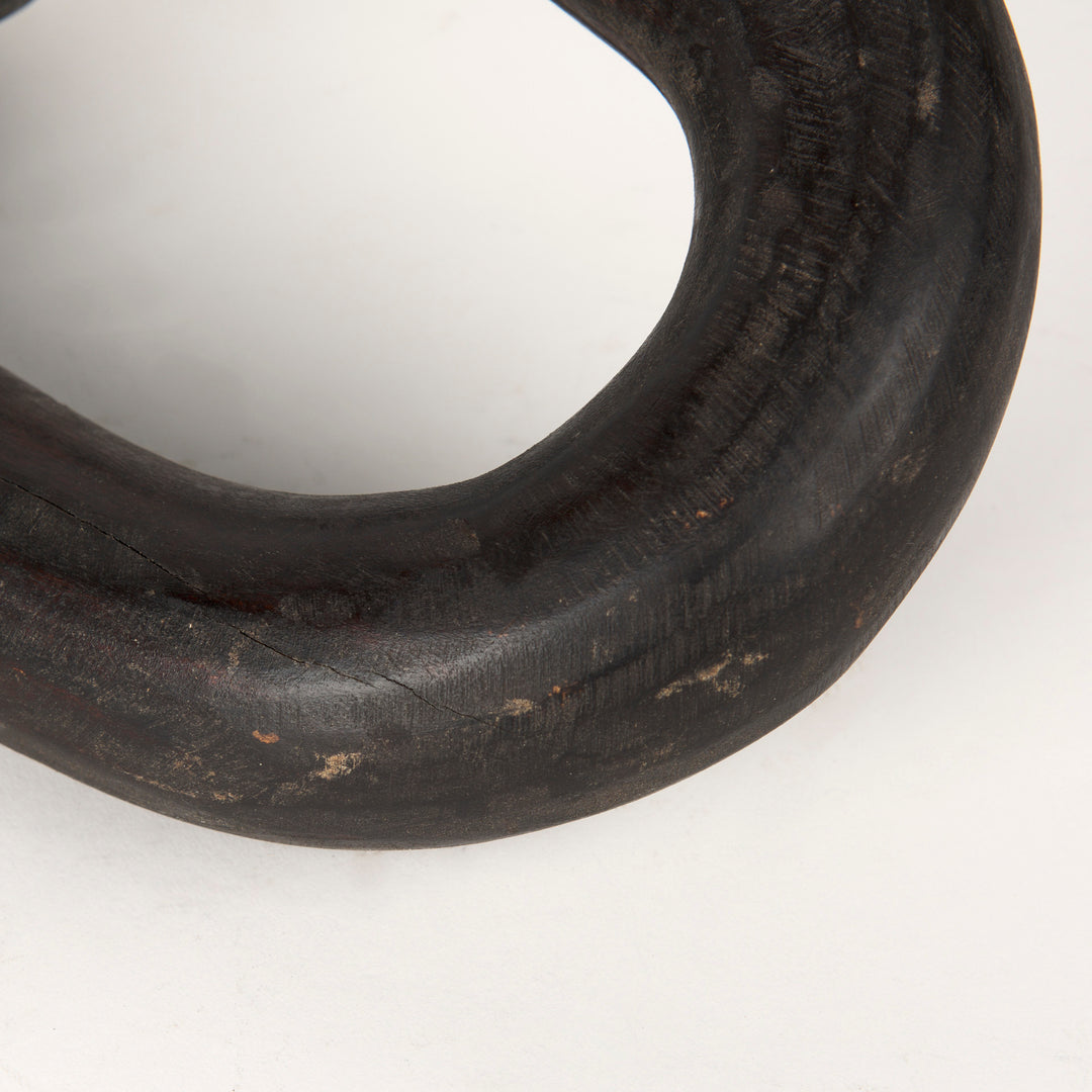 Tayla Large Black-Brown Wood Chain Link Decor Mercana