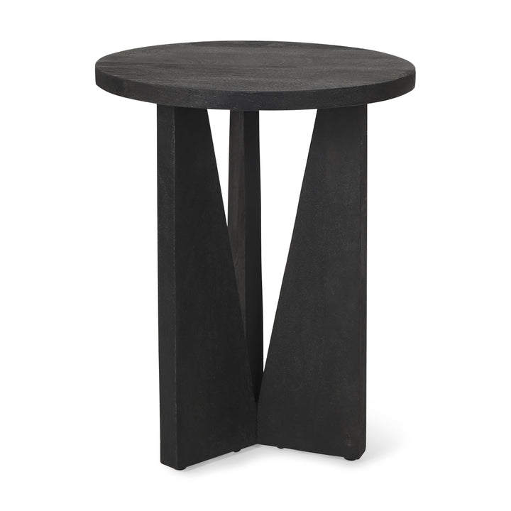 Mattius Black Wood Accent Table Dining Room Mercana