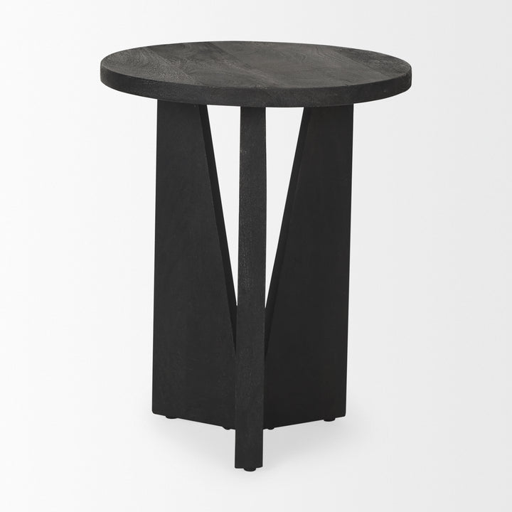 Mattius Black Wood Accent Table Dining Room Mercana
