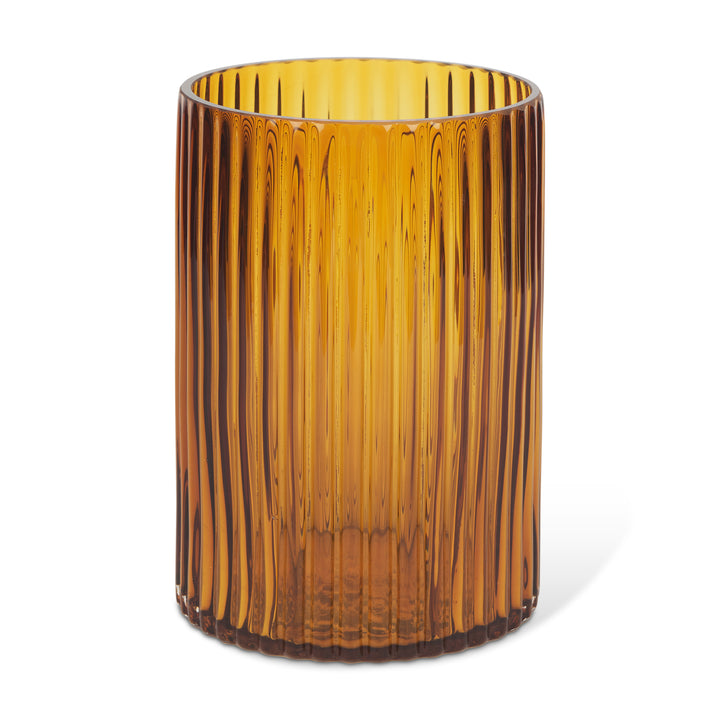 Dawn Short Amber Glass Vase Decor Mercana
