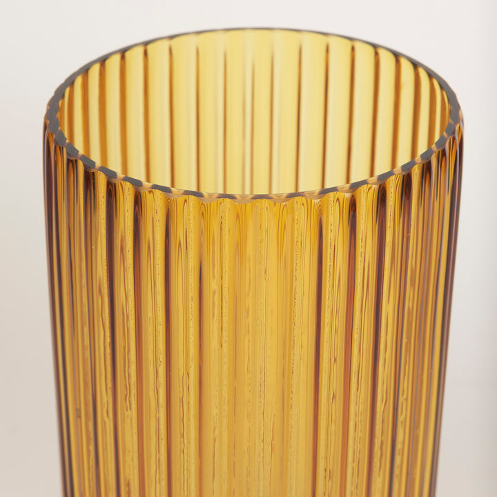 Dawn Tall Amber Glass Vase Decor Mercana