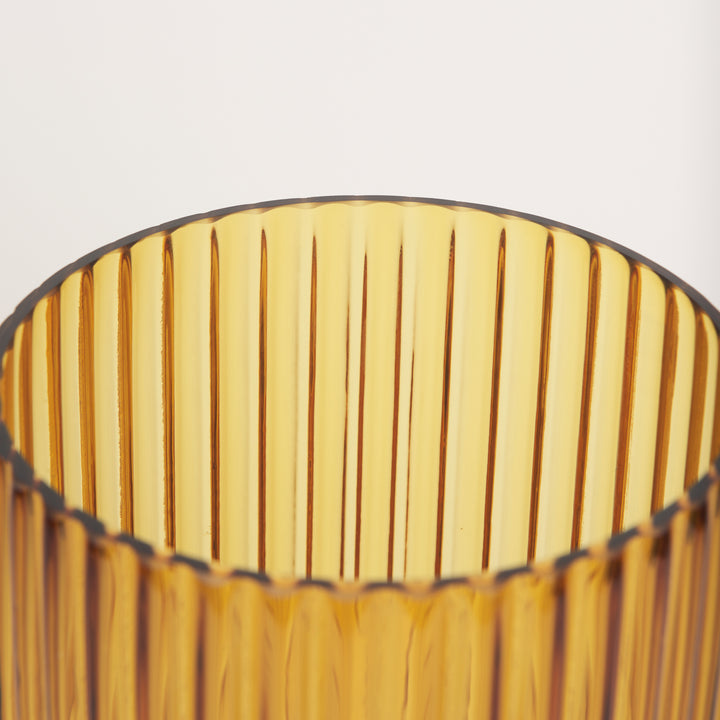 Dawn Tall Amber Glass Vase Decor Mercana
