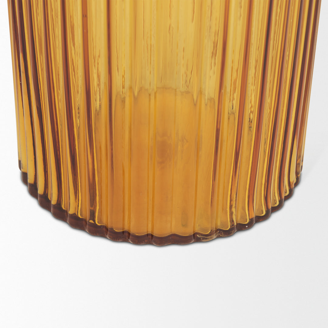 Dawn Tall Amber Glass Vase Decor Mercana