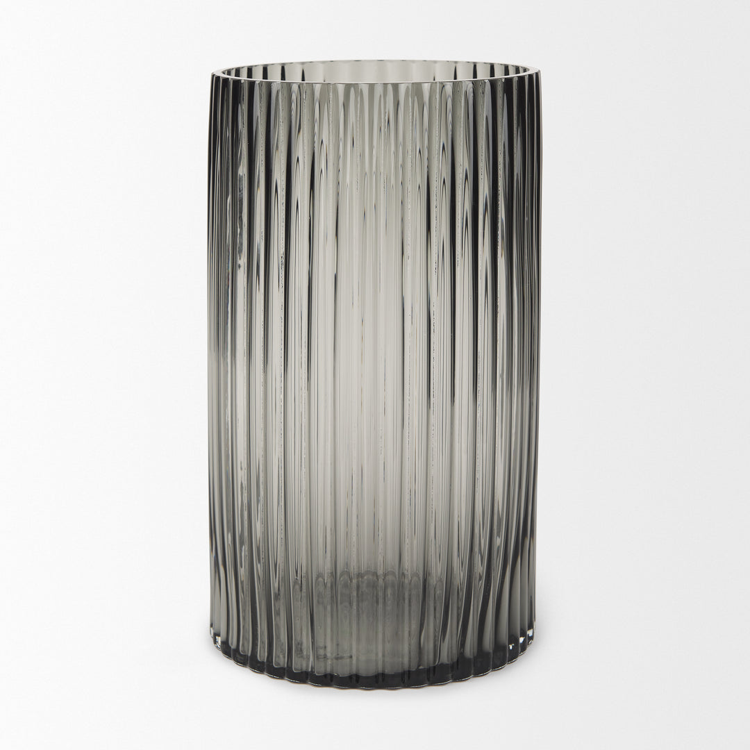 Dawn Tall Smokey Black Glass Vase Decor Mercana