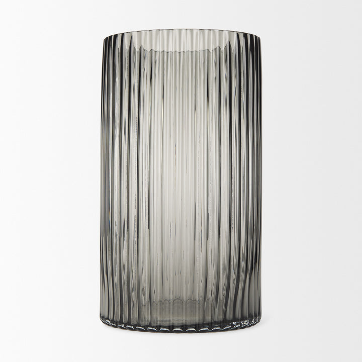Dawn Tall Smokey Black Glass Vase Decor Mercana