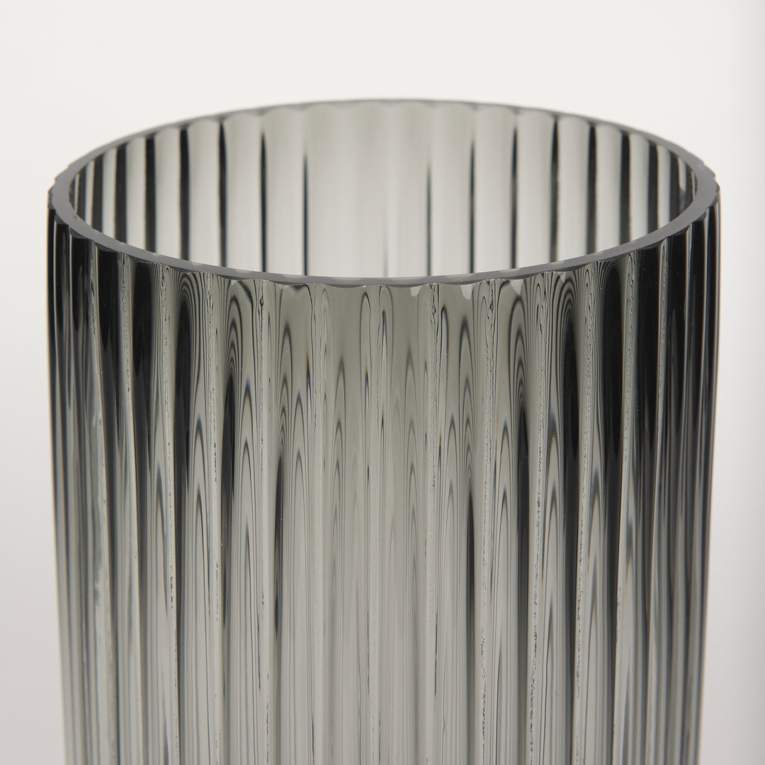 Dawn Tall Smokey Black Glass Vase Decor Mercana