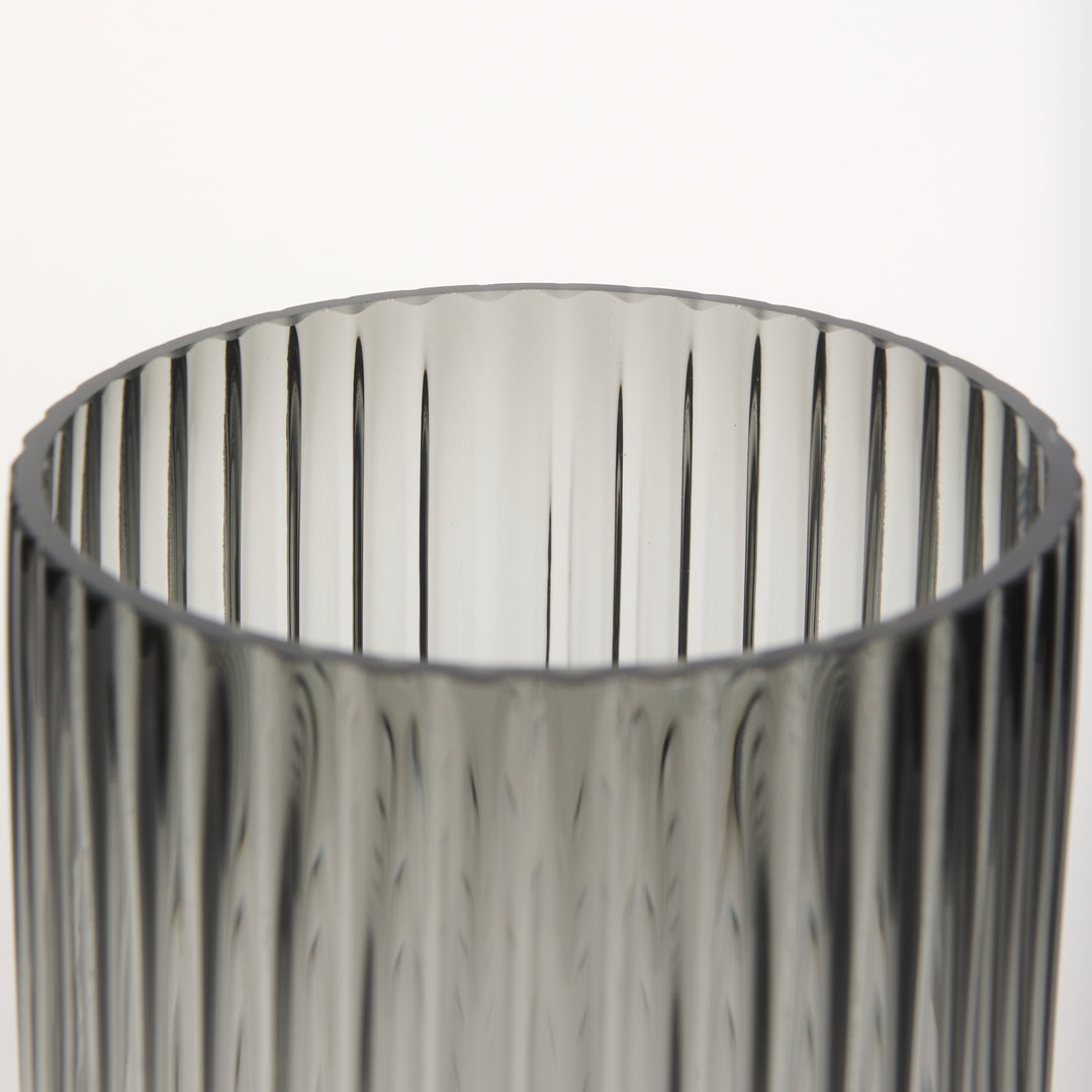 Dawn Tall Smokey Black Glass Vase Decor Mercana
