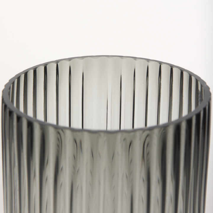 Dawn Tall Smokey Black Glass Vase Decor Mercana