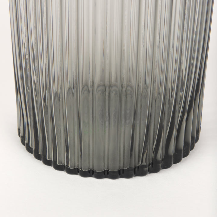 Dawn Tall Smokey Black Glass Vase Decor Mercana