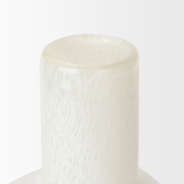 Heket Tall White Glass Vase Decor Mercana