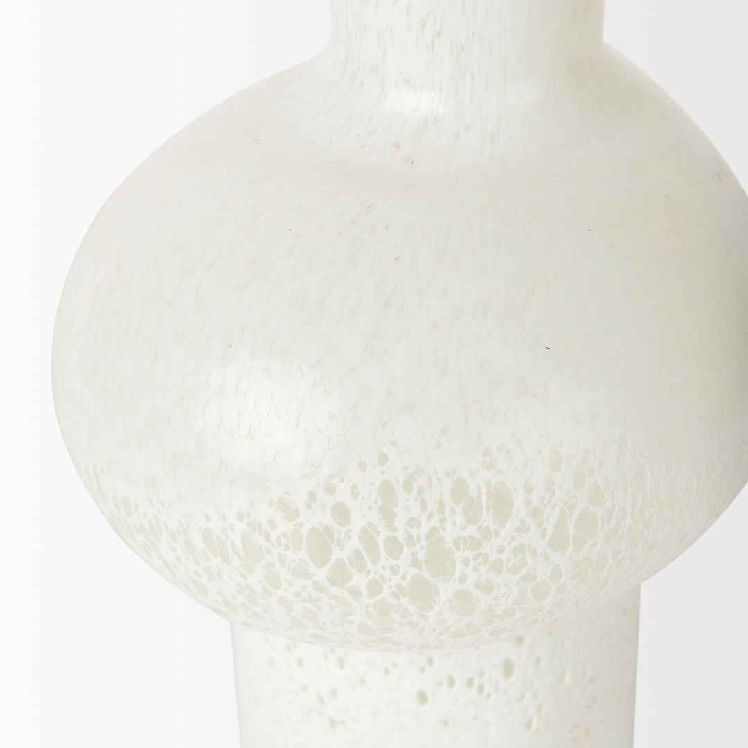 Heket Tall White Glass Vase Decor Mercana