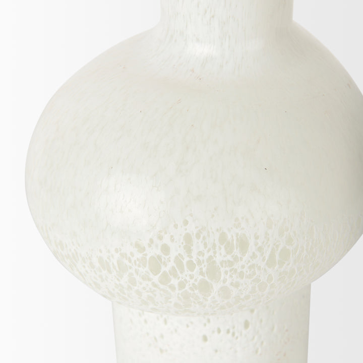 Heket Tall White Glass Vase Decor Mercana
