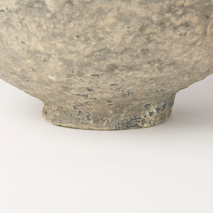 Sonu Set of 2 Gray Paper Mache Half-Pot Bowls Decor Mercana