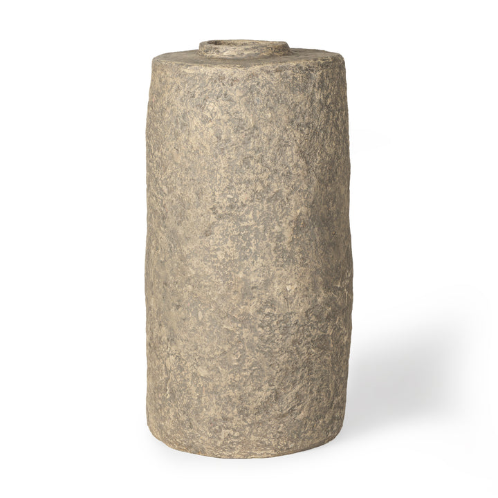 Rama Small Gray Paper Mache Floor Vase Decor Mercana