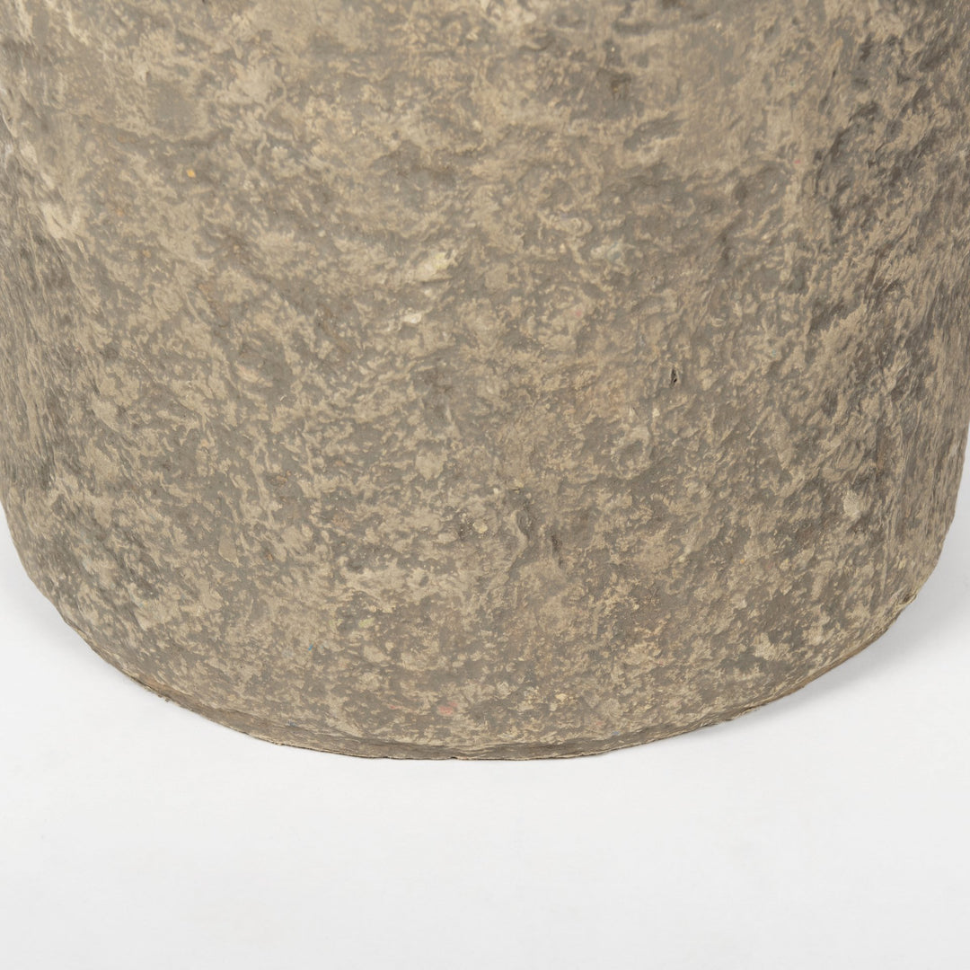 Rama Small Gray Paper Mache Floor Vase Decor Mercana