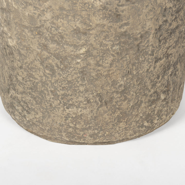 Rama Small Gray Paper Mache Floor Vase Decor Mercana
