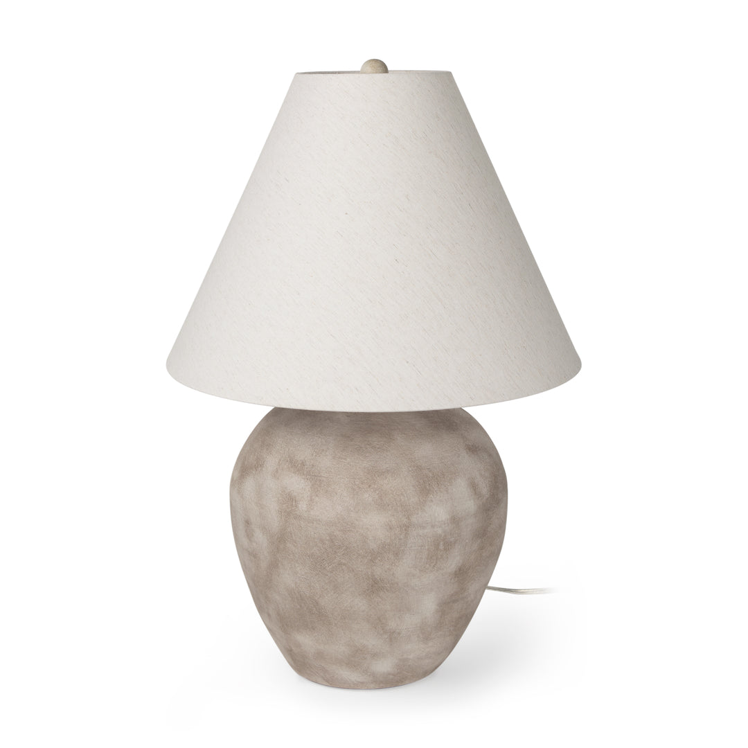 Marvin Taupe Ceramic Table Lamp Decor Mercana