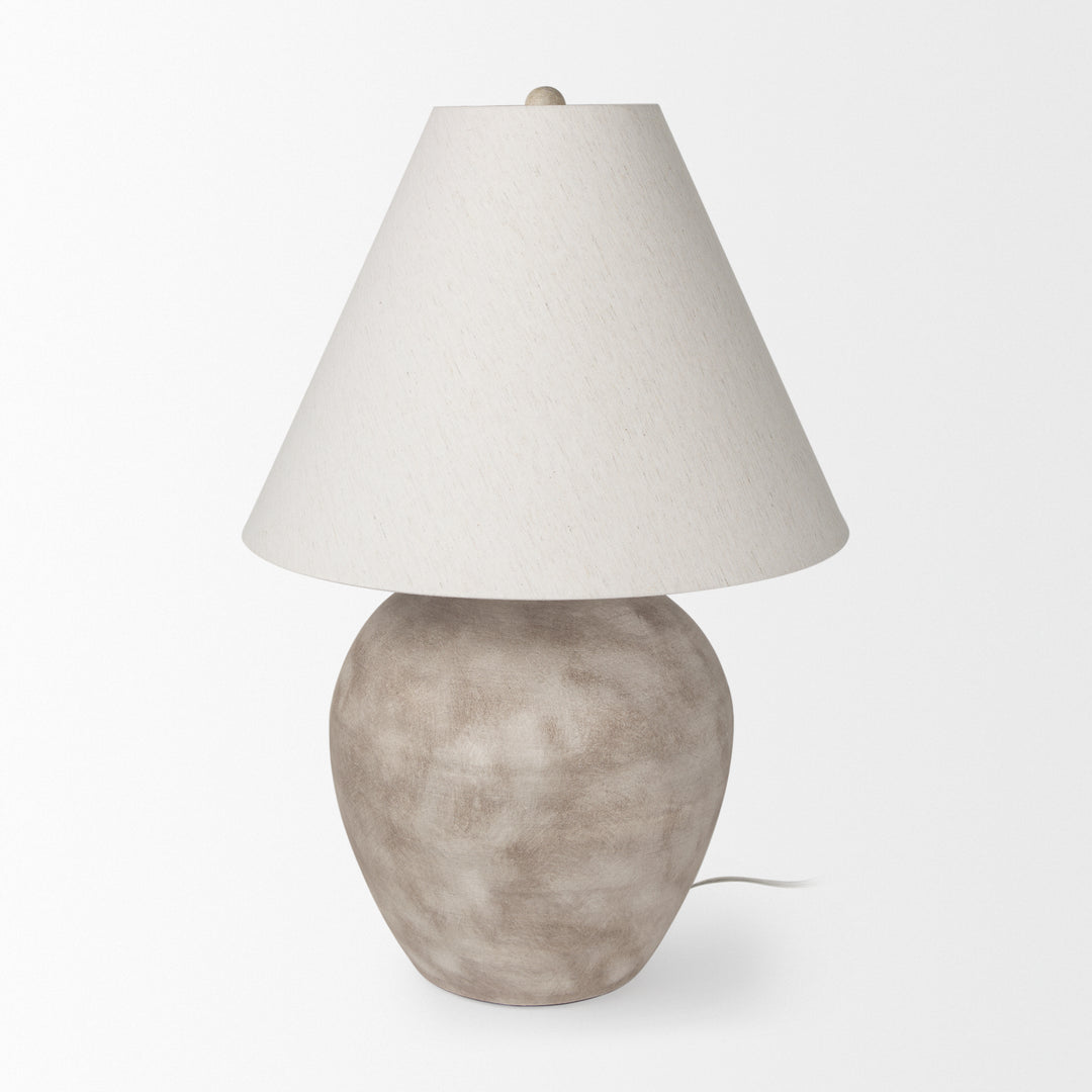 Marvin Taupe Ceramic Table Lamp Decor Mercana