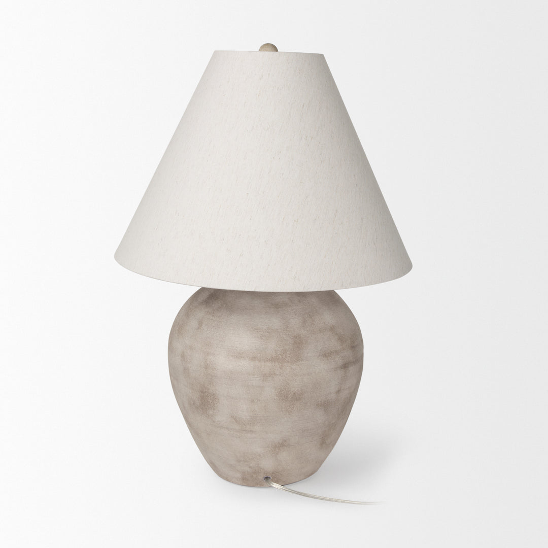 Marvin Taupe Ceramic Table Lamp Decor Mercana