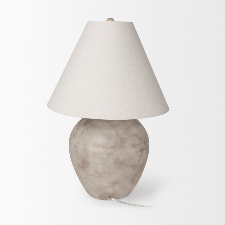 Marvin Taupe Ceramic Table Lamp Decor Mercana