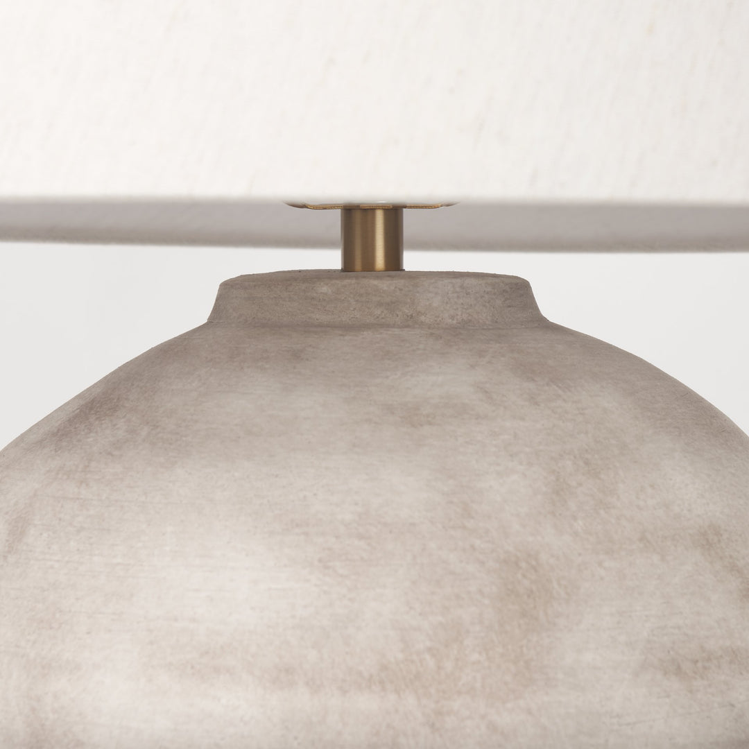 Marvin Taupe Ceramic Table Lamp Decor Mercana