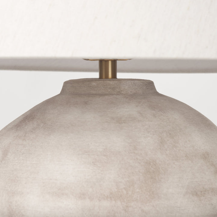 Marvin Taupe Ceramic Table Lamp Decor Mercana