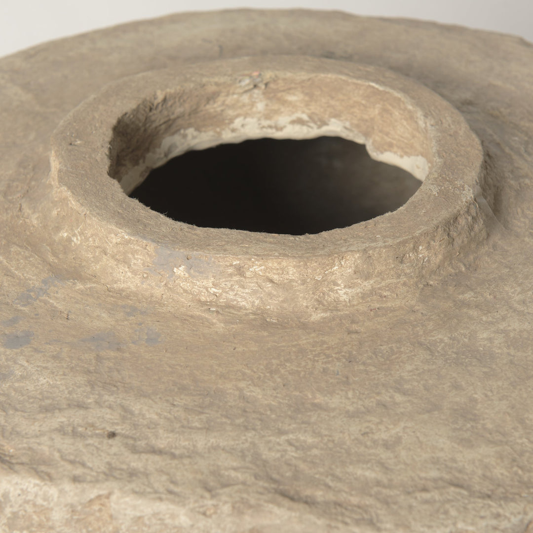 Rama Large Beige Paper Mache Floor Vase Decor Mercana
