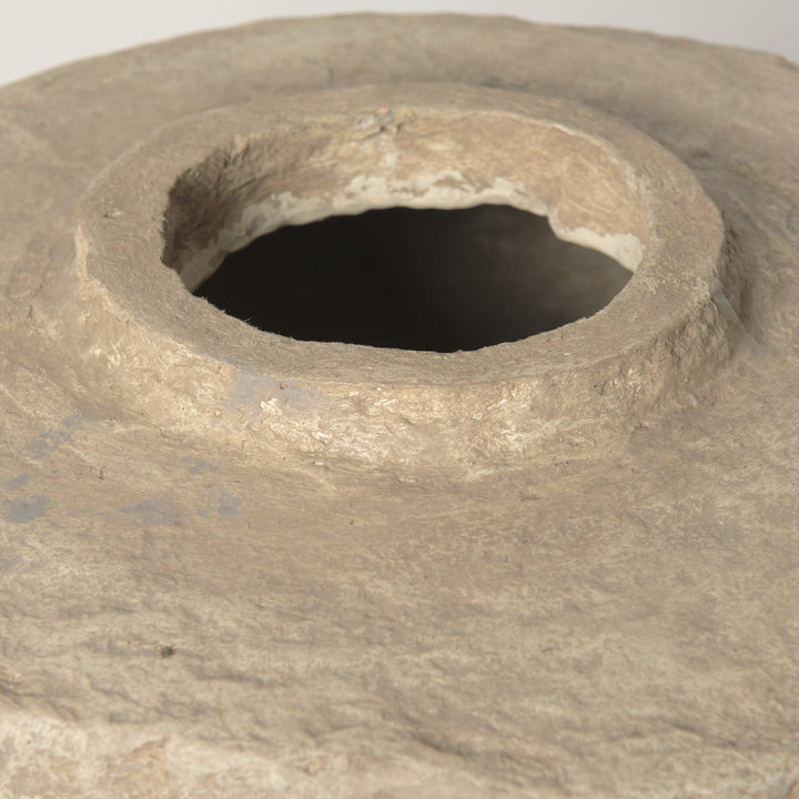 Rama Large Beige Paper Mache Floor Vase Decor Mercana