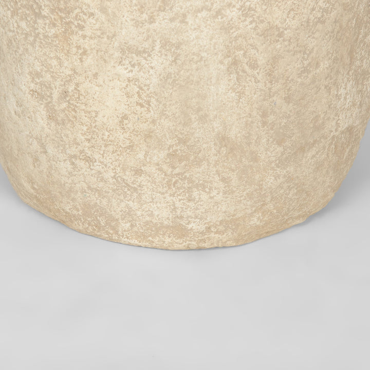 Rama Large Beige Paper Mache Floor Vase Decor Mercana