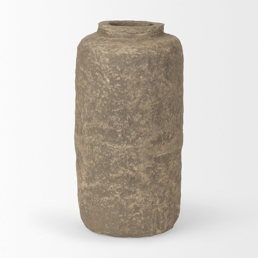 Bala Small Gray Paper Mache Vase Decor Mercana