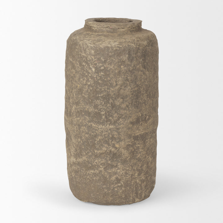 Bala Small Gray Paper Mache Vase Decor Mercana
