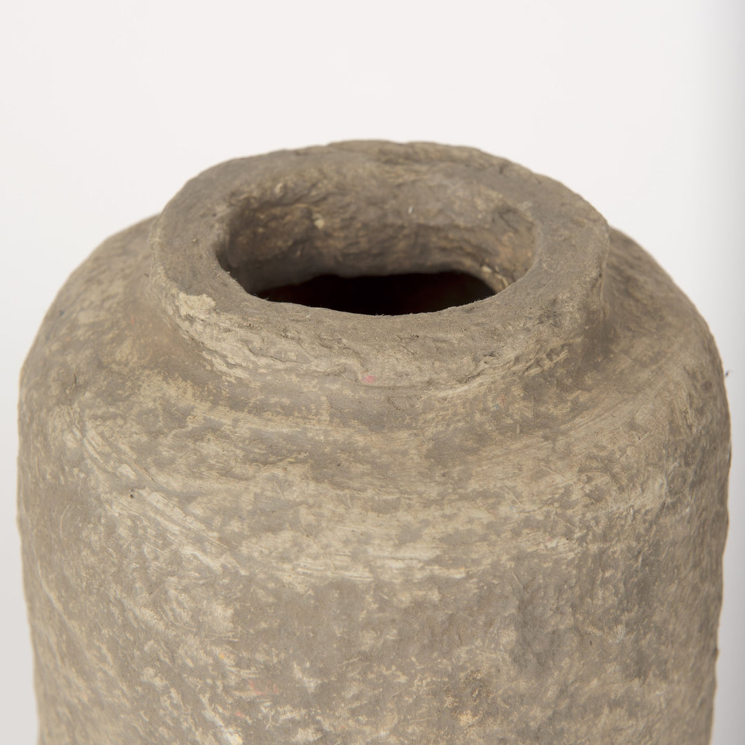 Bala Small Gray Paper Mache Vase Decor Mercana