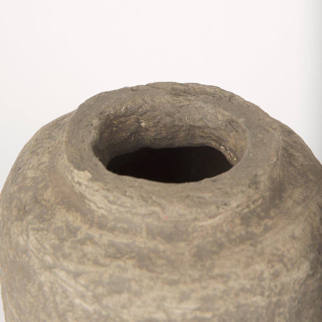 Bala Small Gray Paper Mache Vase Decor Mercana
