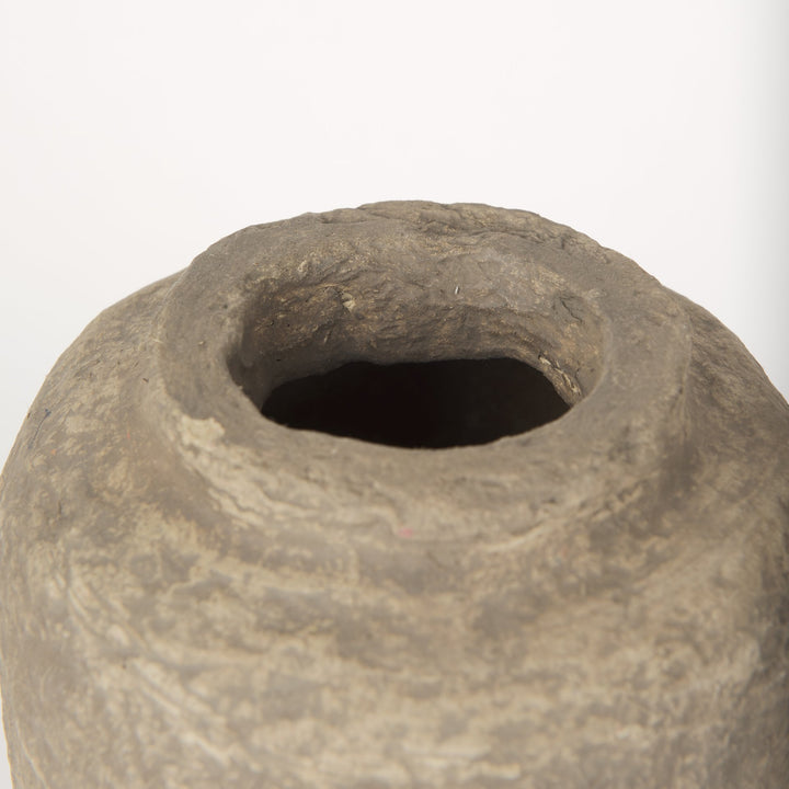 Bala Small Gray Paper Mache Vase Decor Mercana
