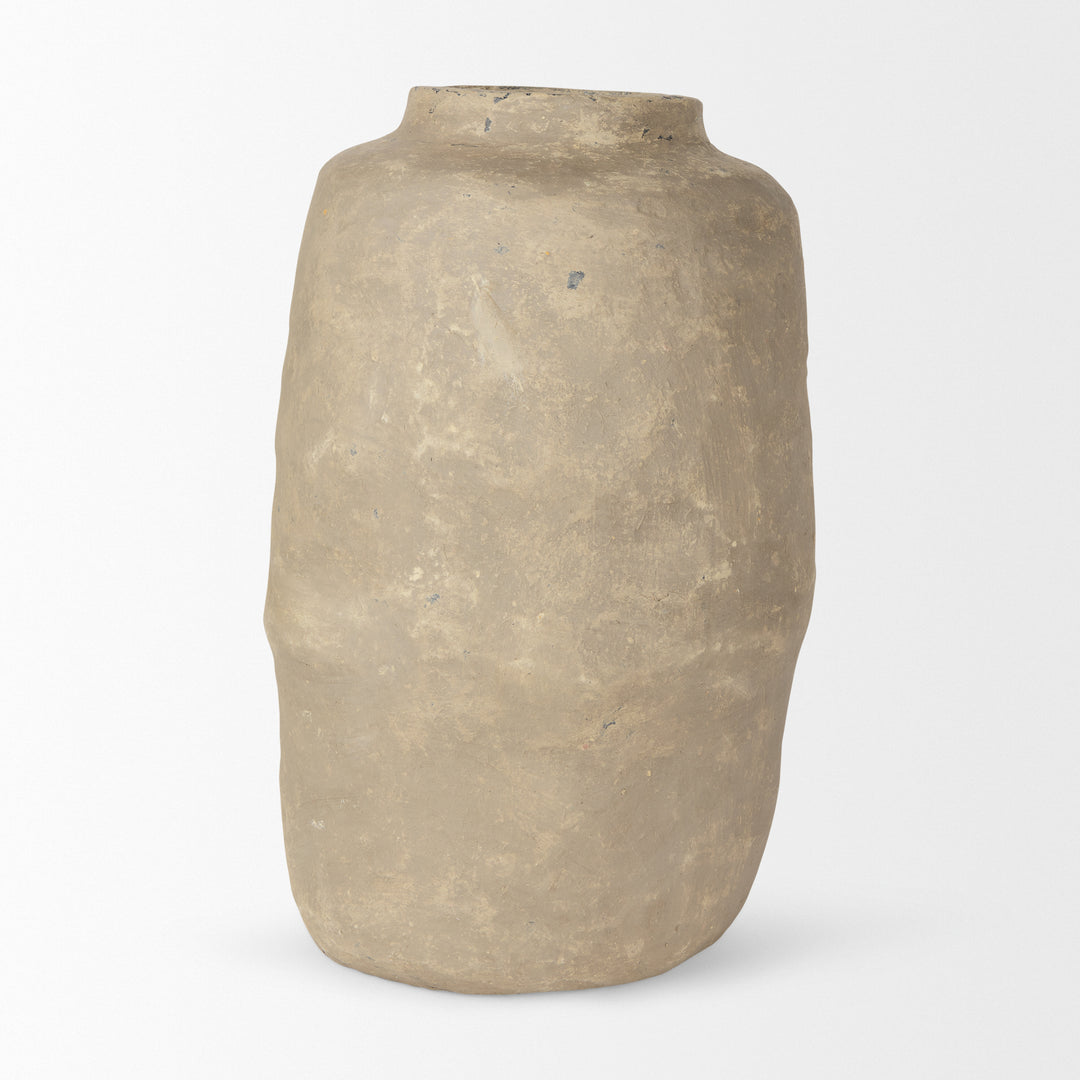 Bala Large Gray Paper Mache Vase Decor Mercana