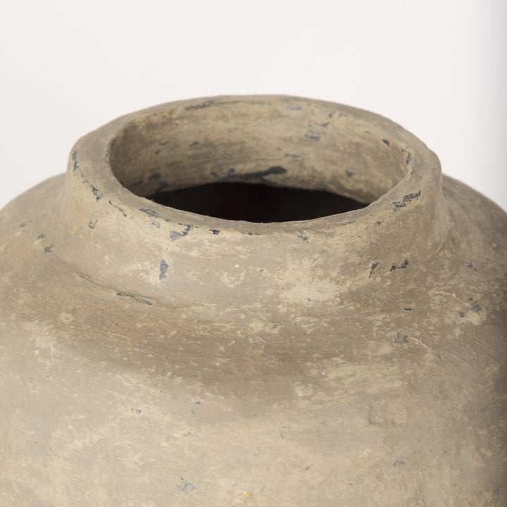 Bala Large Gray Paper Mache Vase Decor Mercana