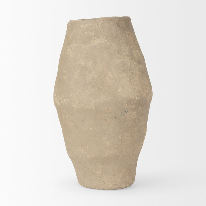 Rundal Small Gray Paper Mache Vase Decor Mercana