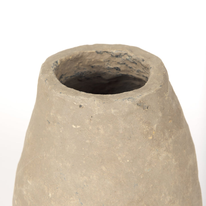 Rundal Small Gray Paper Mache Vase Decor Mercana