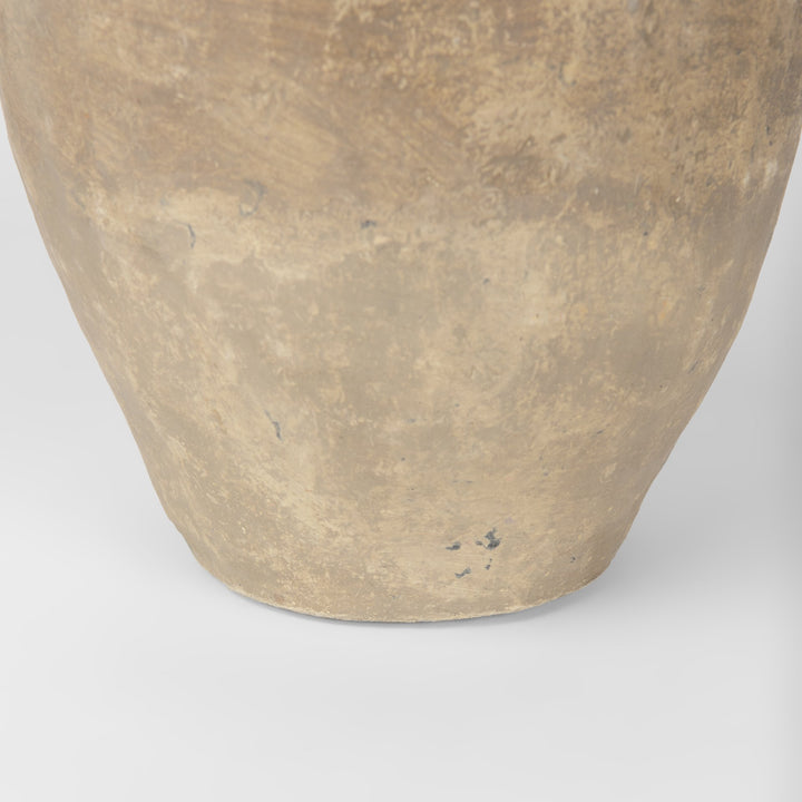Rundal Large Gray Paper Mache Vase Decor Mercana