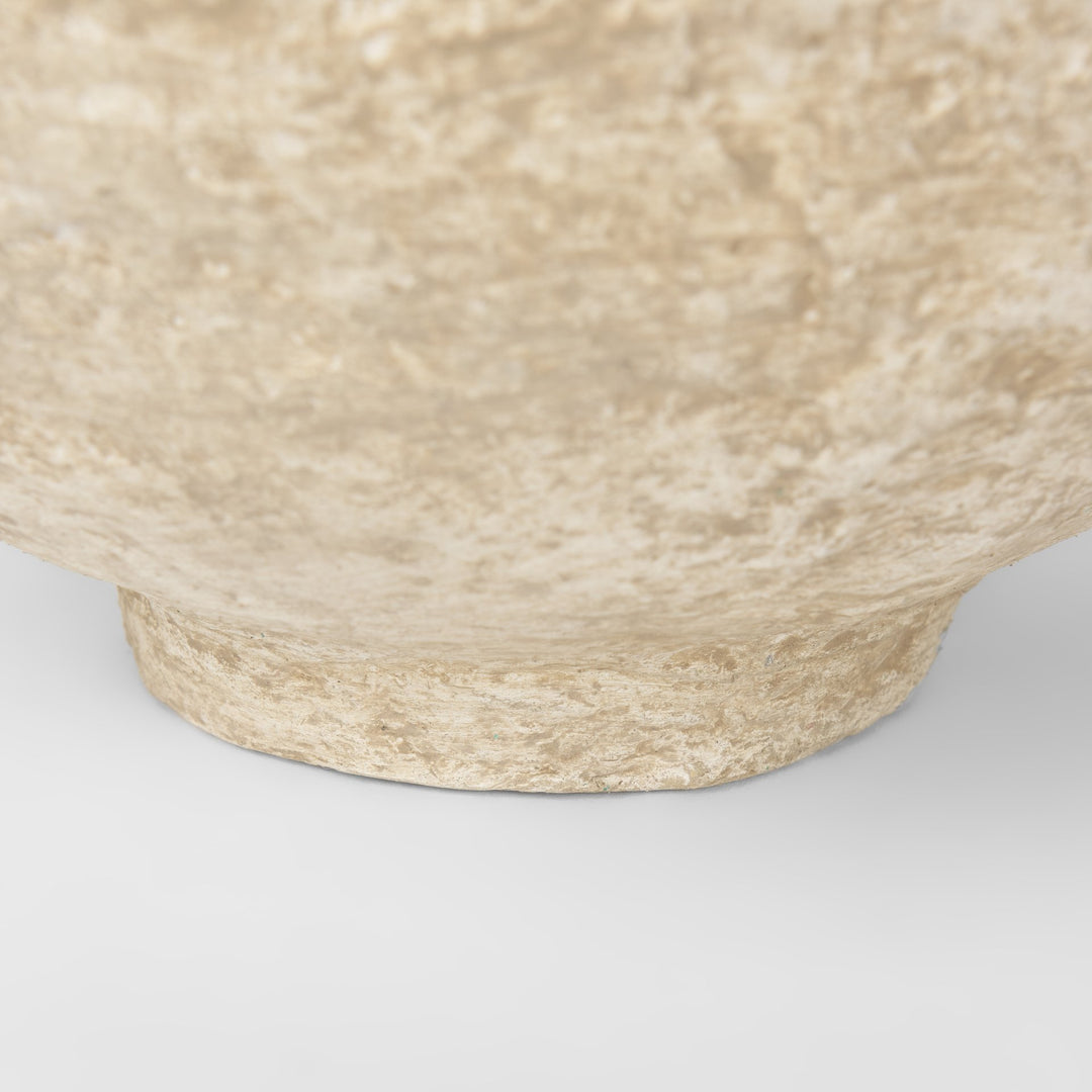 Sonu Set of 2 Beige Paper Mache Half-Pot Bowls Decor Mercana