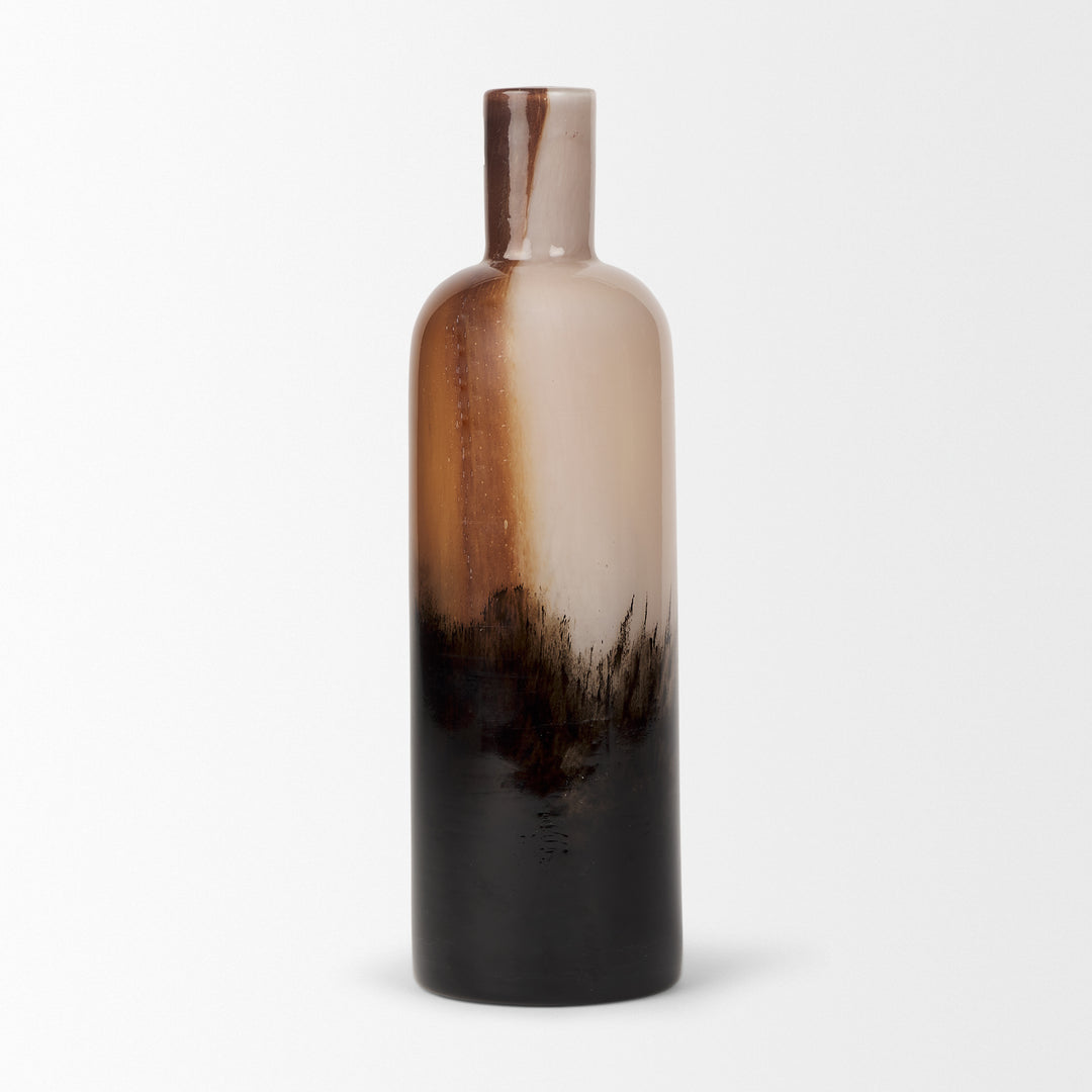Marans Tall Amber Multi-Color Glass Vase Decor Mercana