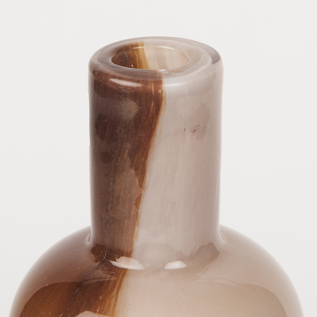 Marans Tall Amber Multi-Color Glass Vase Decor Mercana