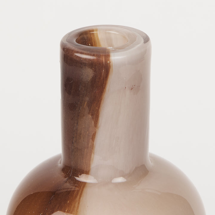 Marans Tall Amber Multi-Color Glass Vase Decor Mercana