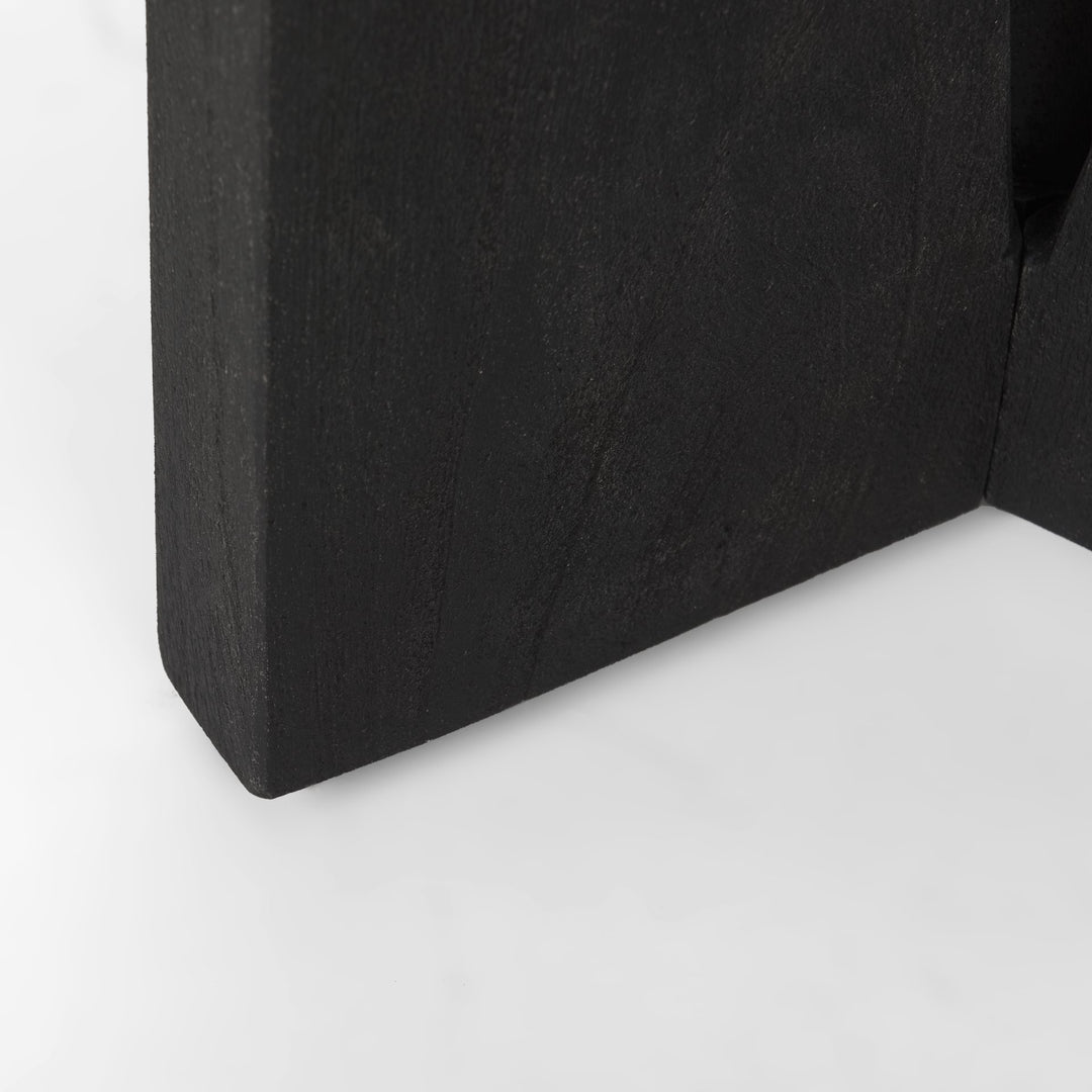 Mattius Black Wood Accent Table Dining Room Mercana