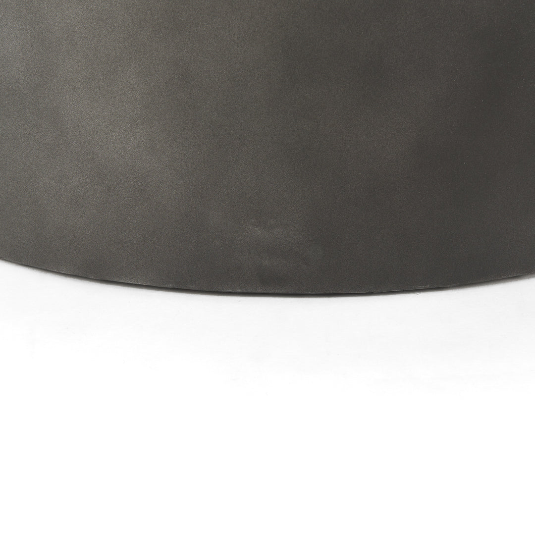 Eclipse Gunmetal Gray Drum Base w/ Brown Wood Top Nested Coffee Table Living Room Mercana