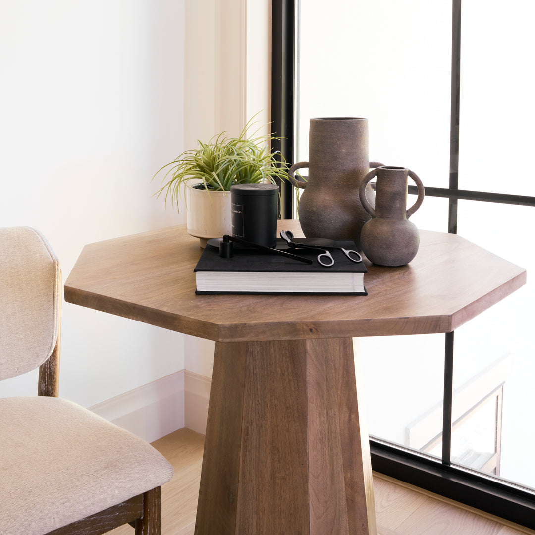 Armani 10.4H Brown-Gray Double Ear Ceramic Vase Decor Mercana